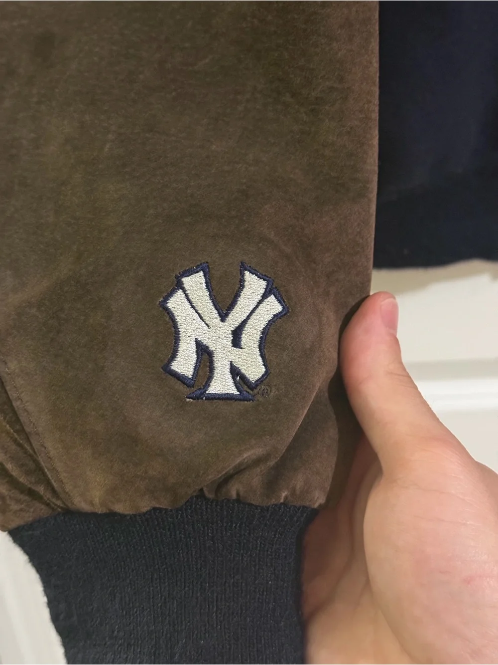 Vintage DeLONG New York Yankees Wool Leather Varsity Jacket XL Made USA 90s